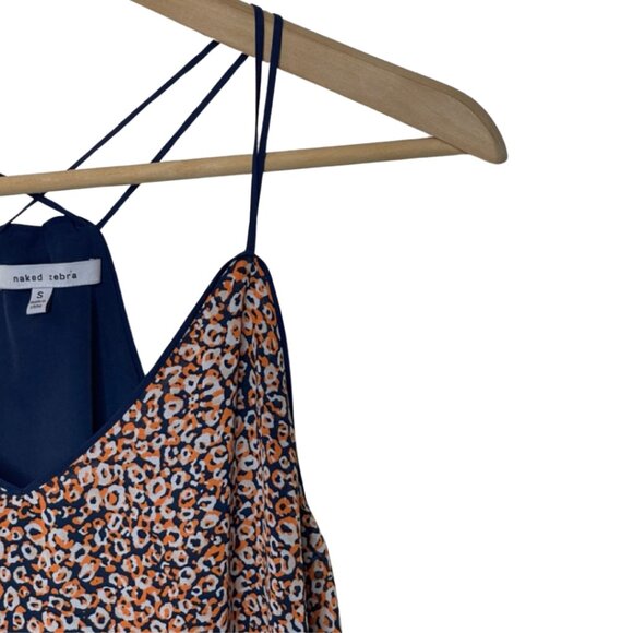 NAKED ZEBRA | Multicolor Leopard Print Spaghetti Strap Mini Dress | Size S - Picture 3 of 11